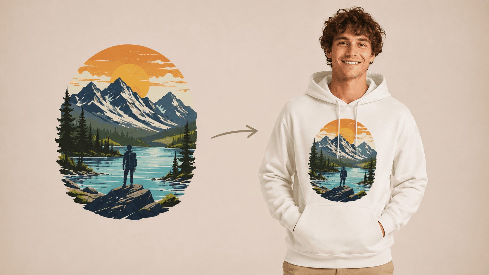 Custom printed clothing example